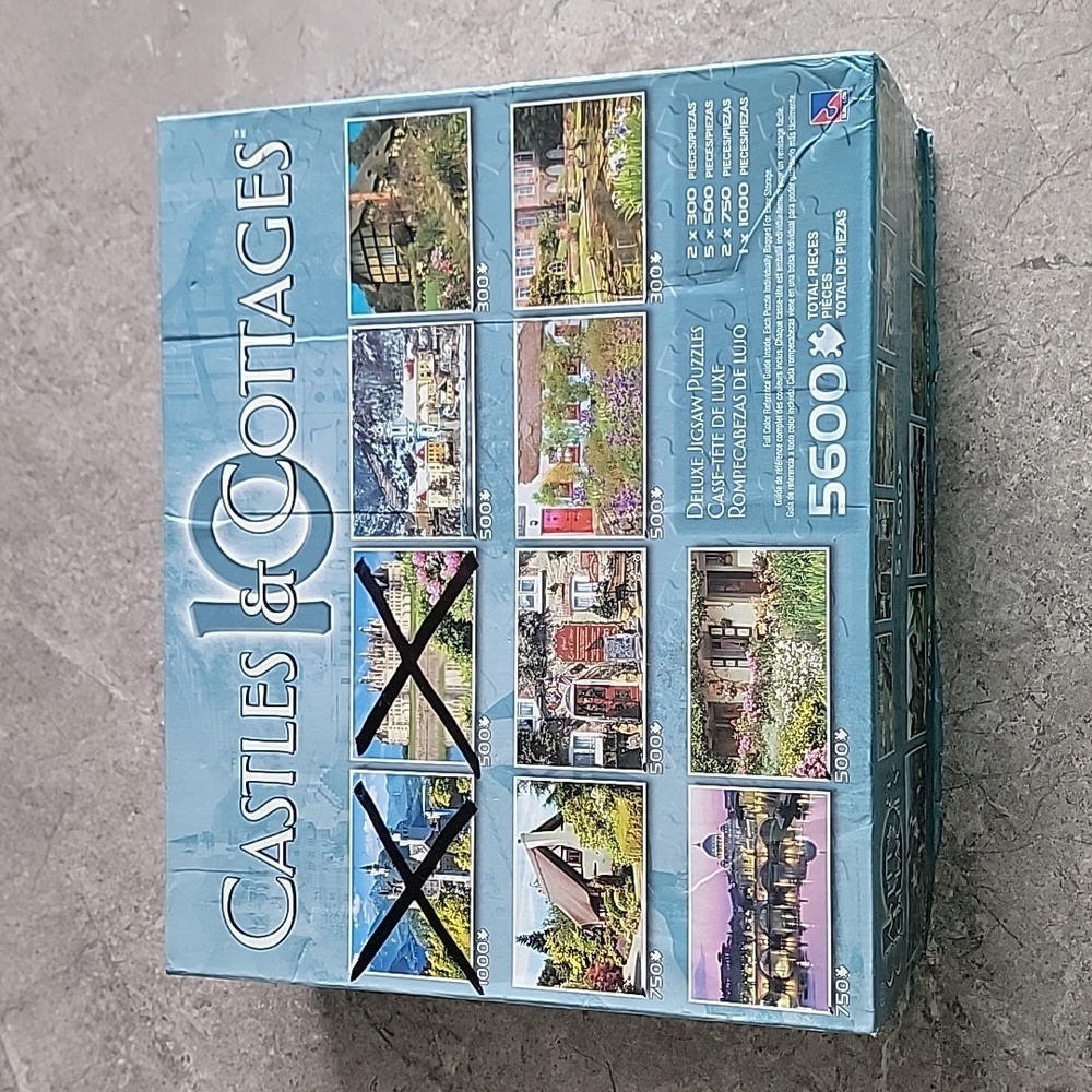 (J6) 8 jigsaw puzzle pack Castles & Cottages